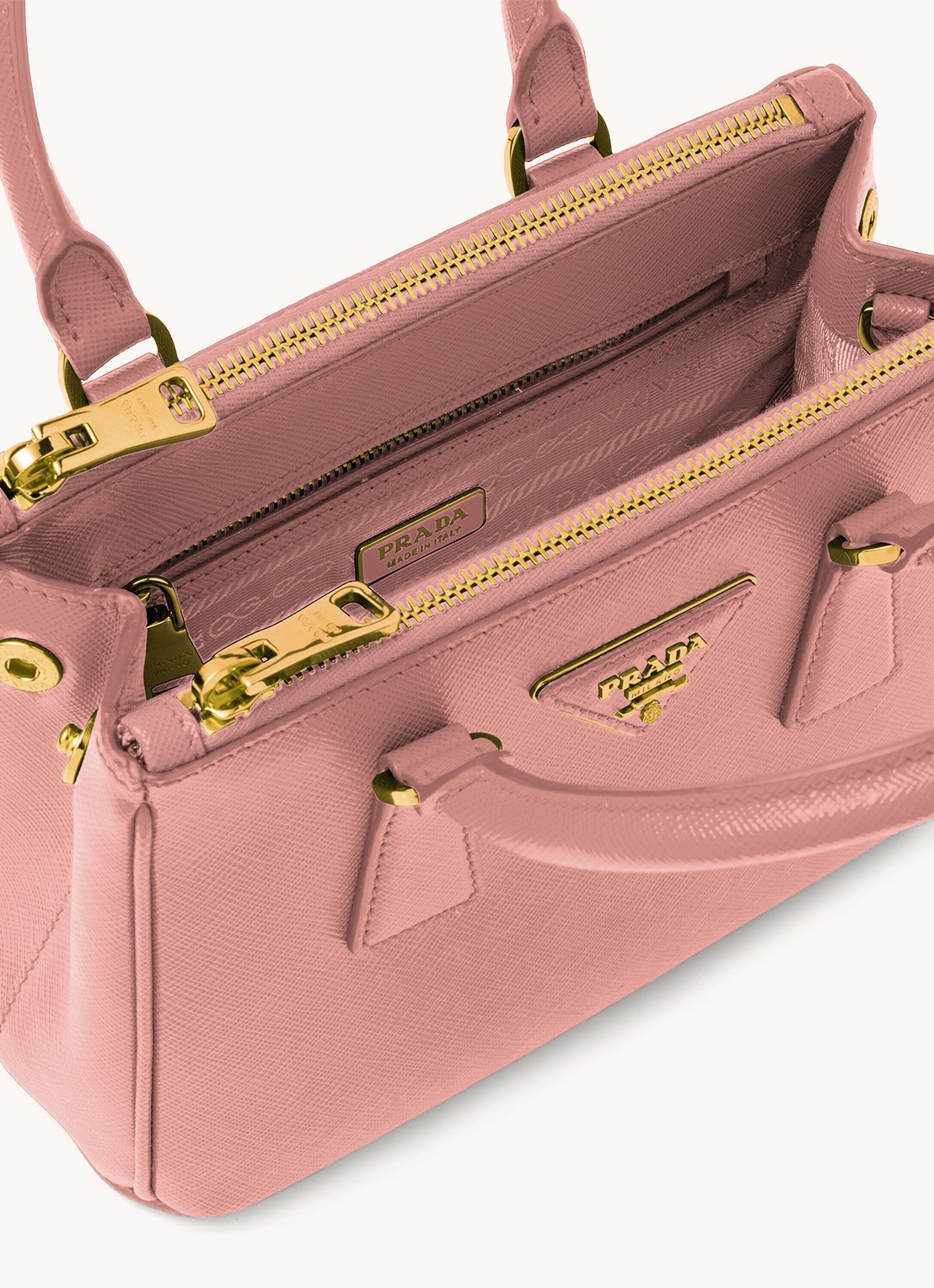 Prada Galleria handtas van leer - detail 5 roze