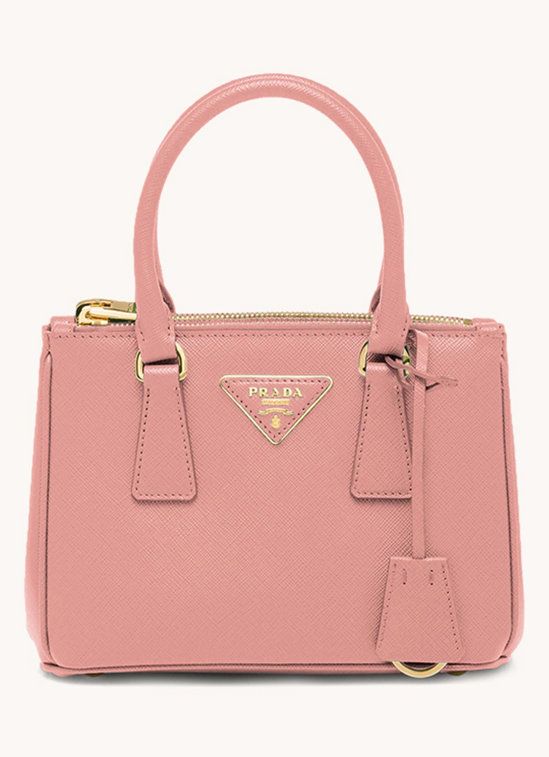 Prada Galleria handtas van leer - voorkant roze
