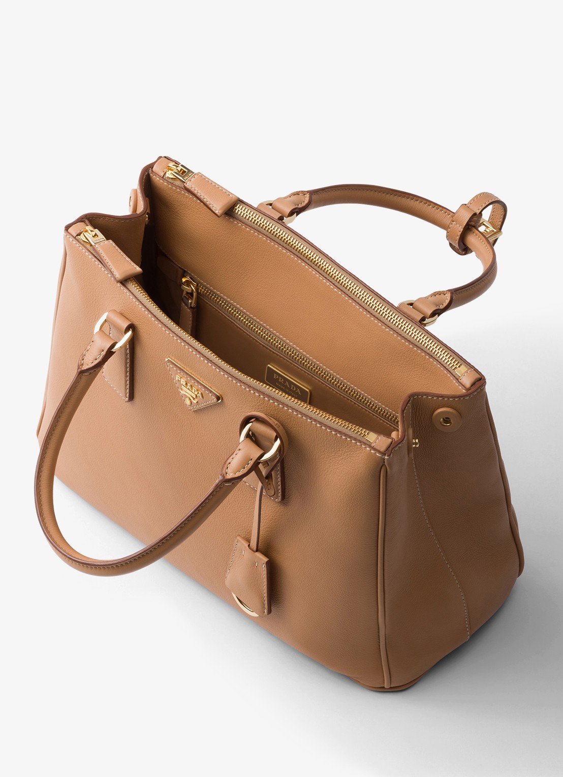 Prada Galleria Large handtas van kalfsleer - detail 5 camel