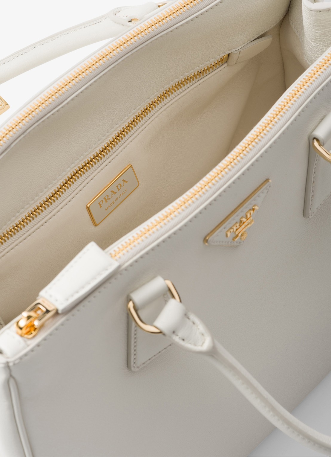 Prada Galleria Large handtas van kalfsleer - detail 5 wit