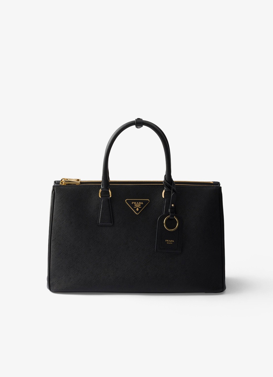 Prada Galleria Large handtas van kalfsleer - voorkant zwart
