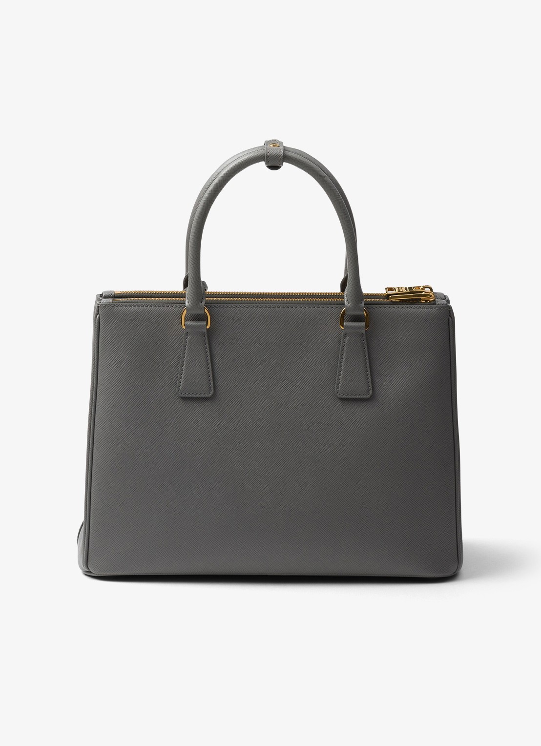 Prada Galleria Large handtas van leer - achterkant grijs
