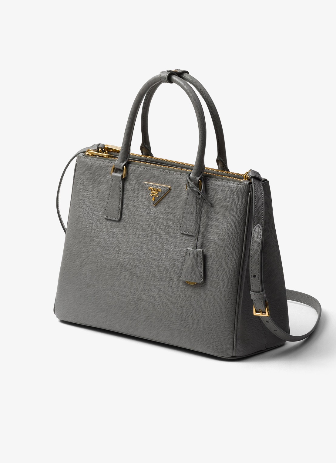 Prada Galleria Large handtas van leer - detail 5 grijs