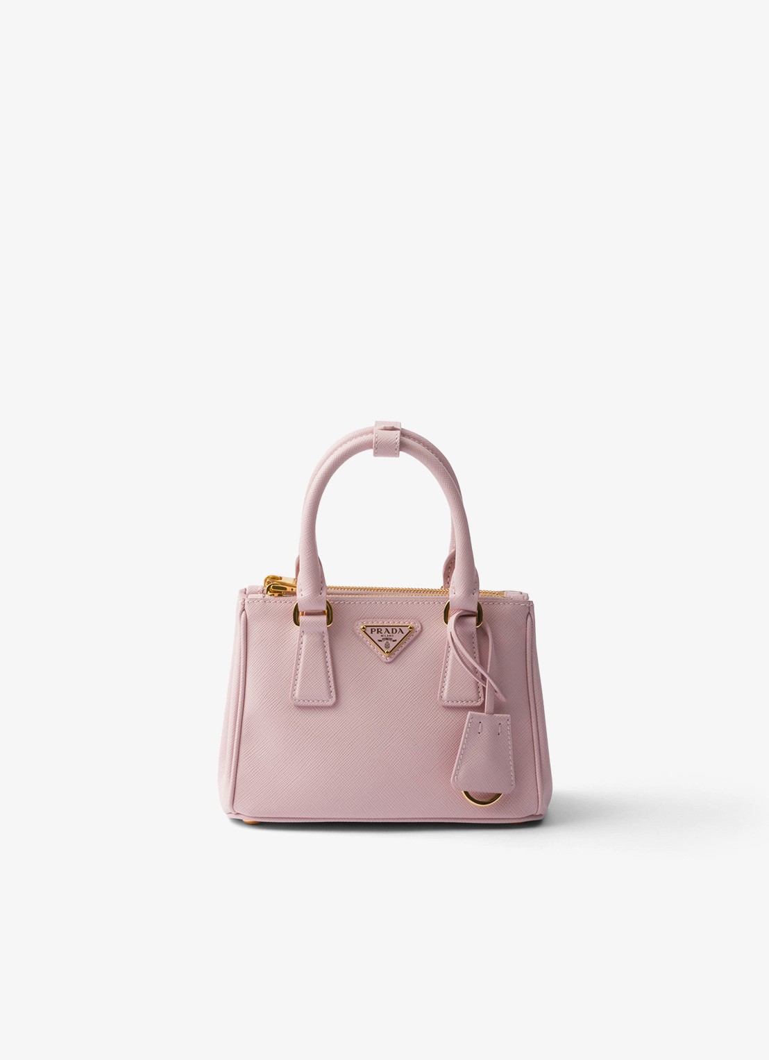 Prada Galleria Micro handtas van leer - voorkant 5 oudroze