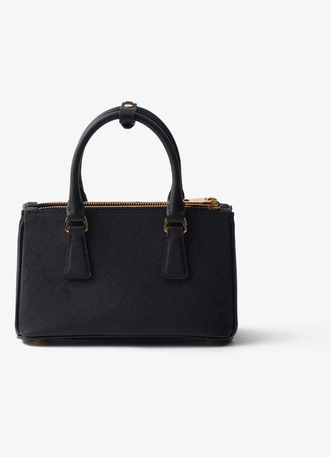 Prada Galleria Mini handtas van kalfsleer - achterkant zwart