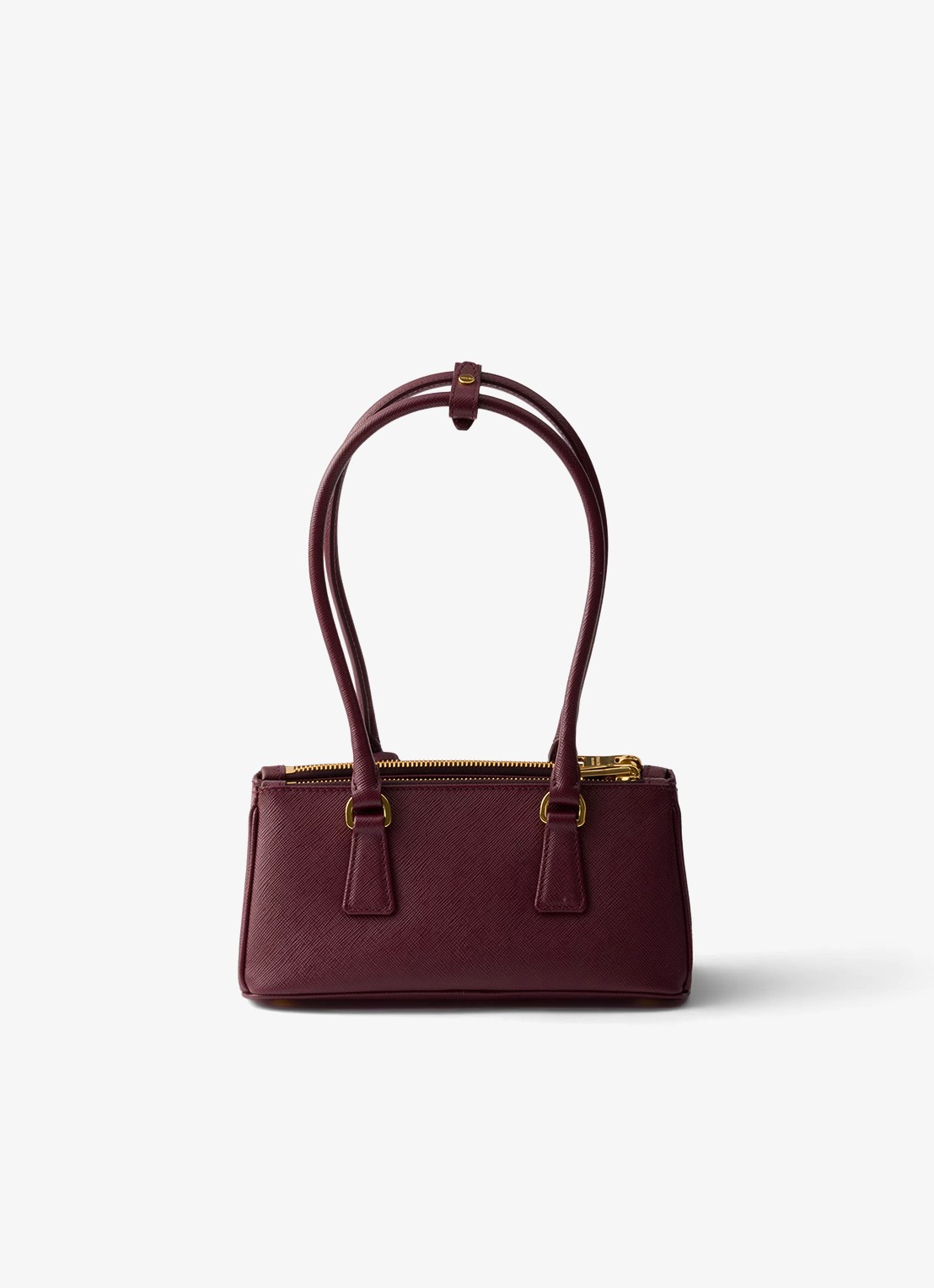 Prada Galleria Mini schoudertas van kalfsleer - achterkant 4 bordeauxrood
