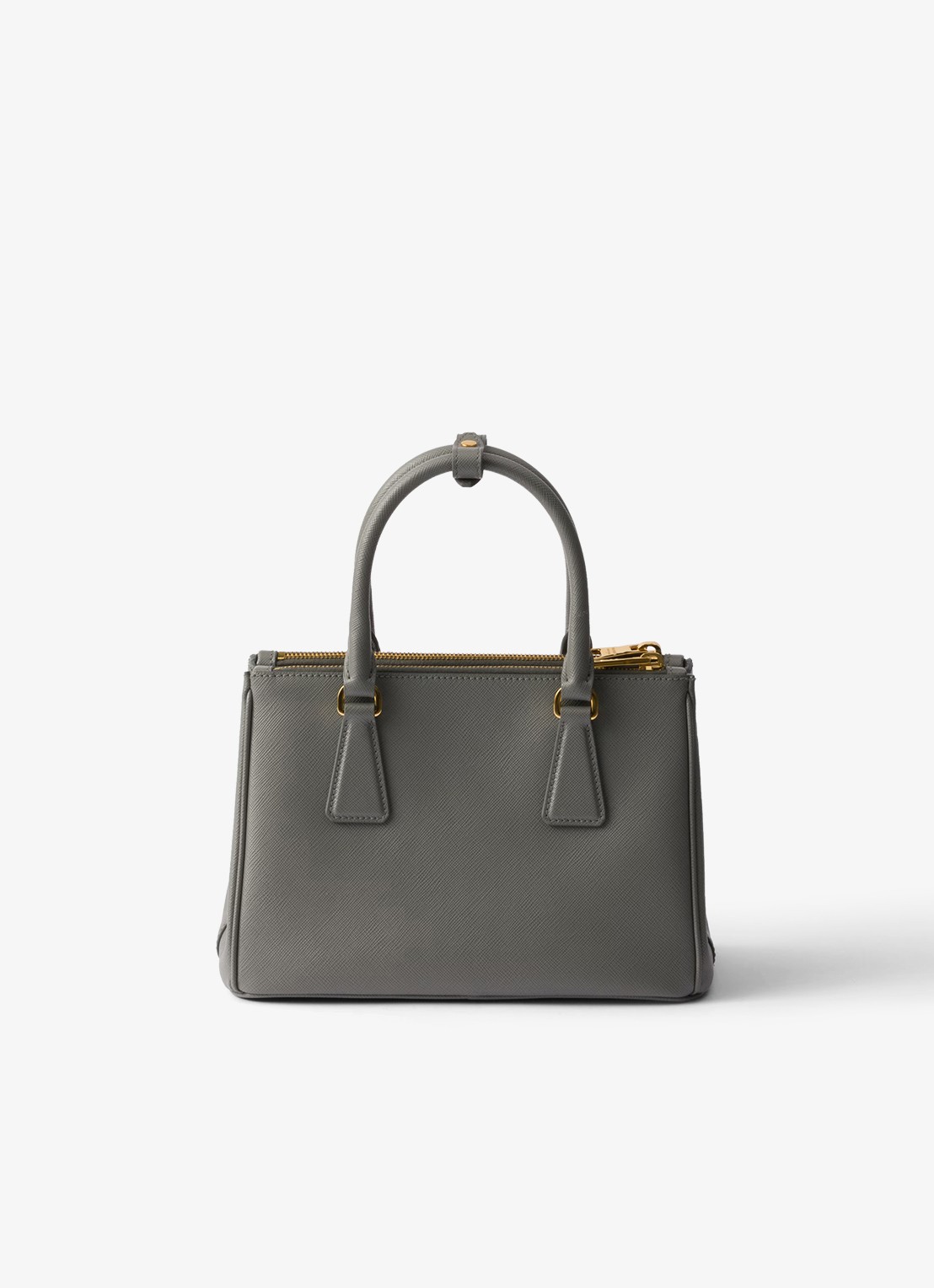 Prada Galleria Small handtas van kalfsleer - achterkant 5 donkergrijs