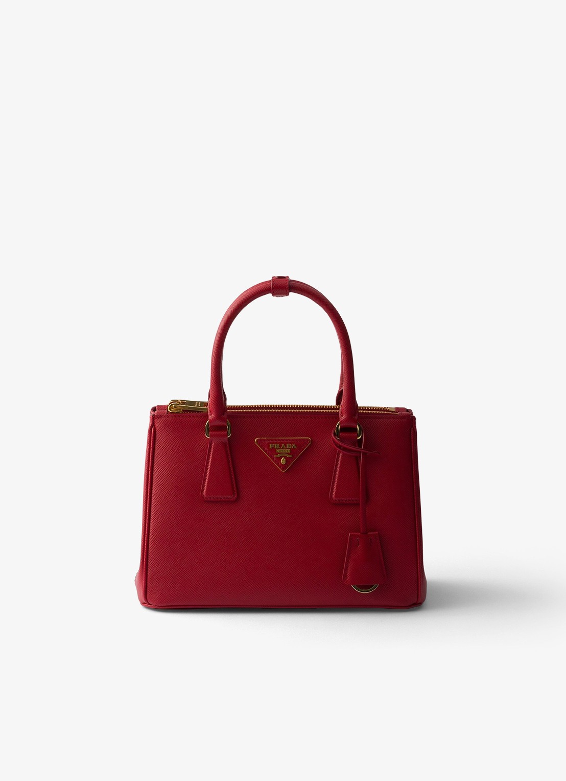 Prada Galleria Small handtas van kalfsleer - voorkant 5 rood