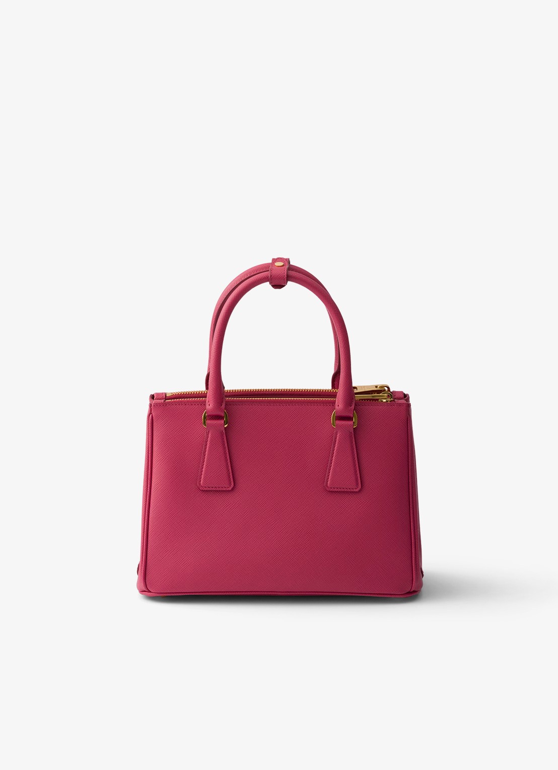 Prada Galleria Small handtas van kalfsleer - achterkant donkerroze