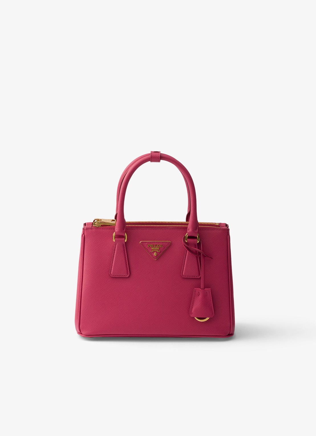 Prada Galleria Small handtas van kalfsleer - voorkant 5 donkerroze