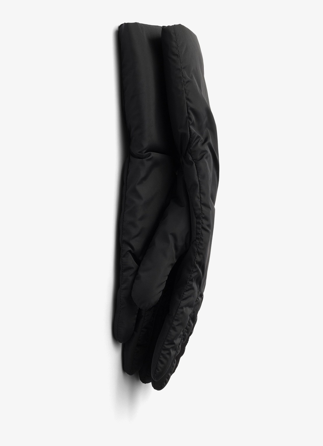 Prada Gewatteerde handschoenen met logo - detail zwart