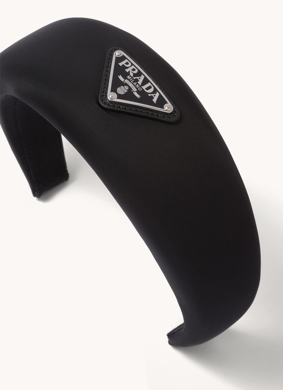 Prada Haarband met logo - achterkant 2 zwart