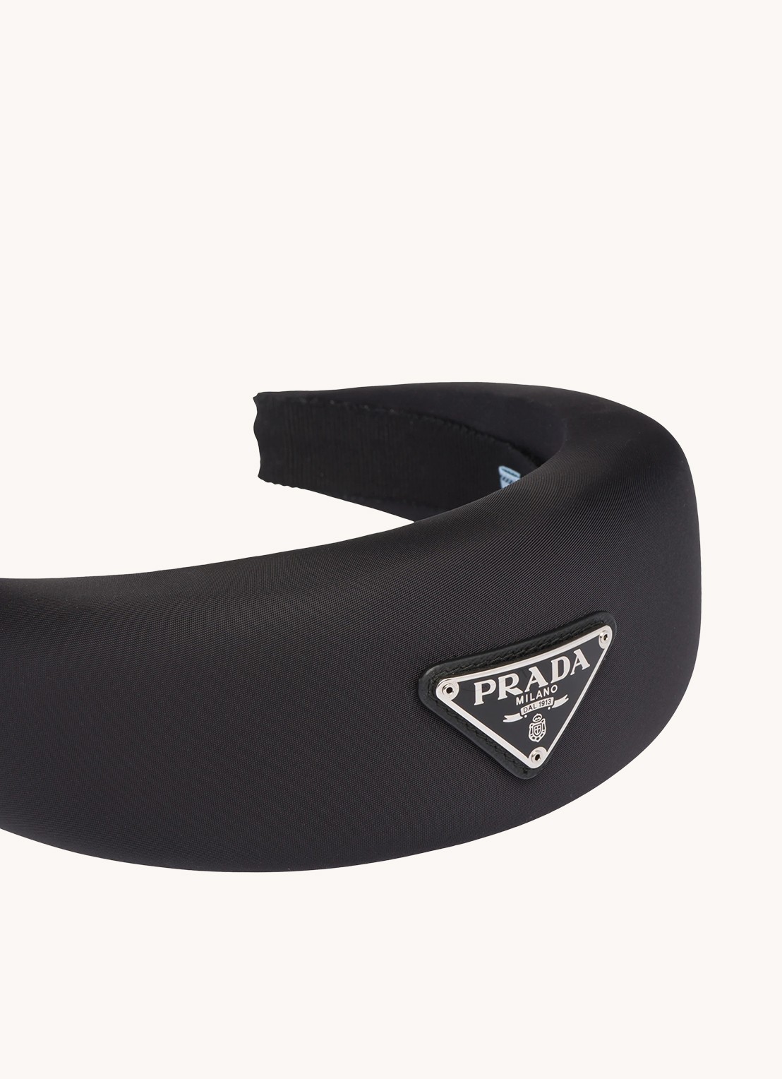 Prada Haarband met logo - detail 3 zwart