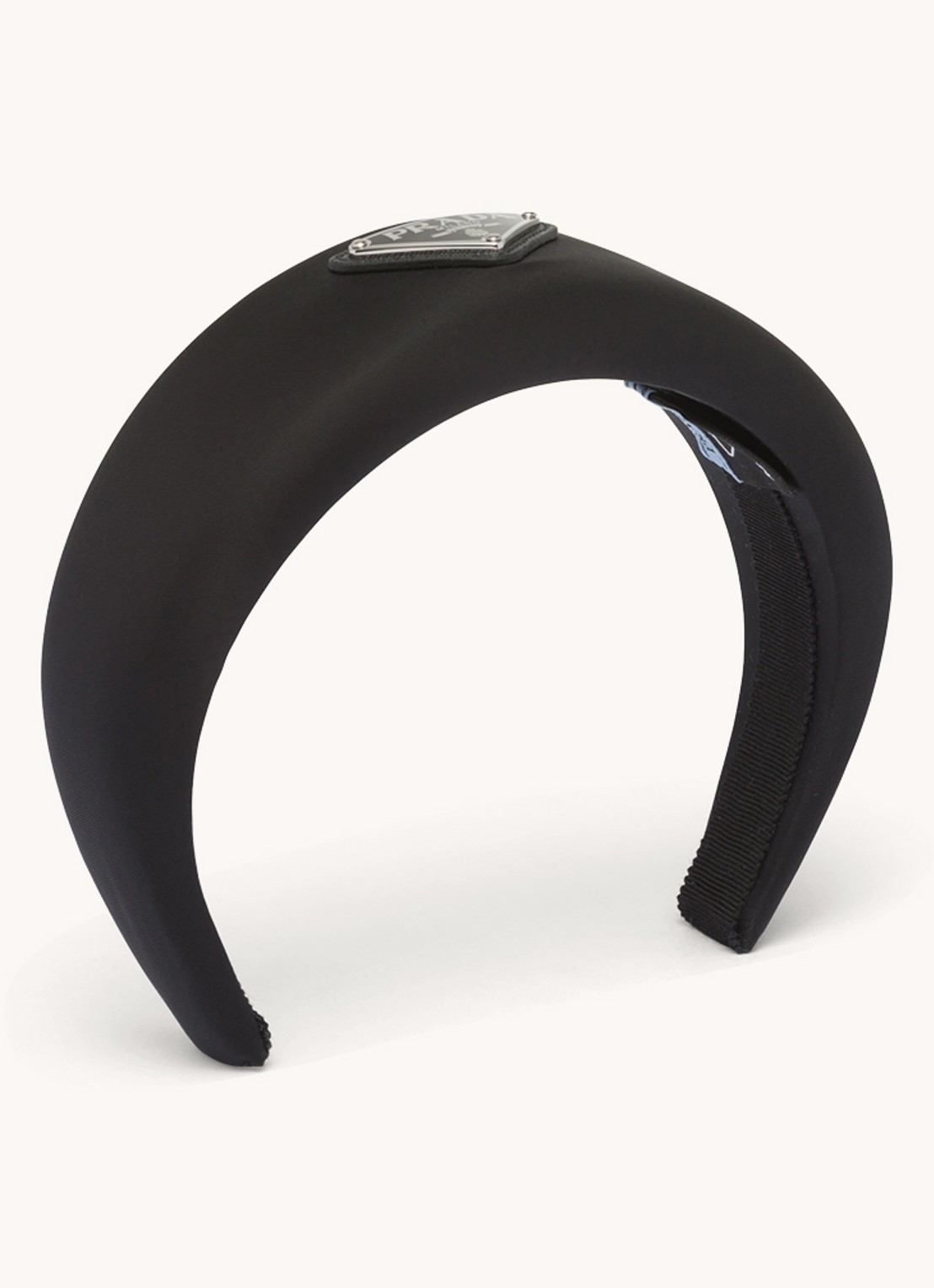 Prada Haarband met logo - voorkant zwart