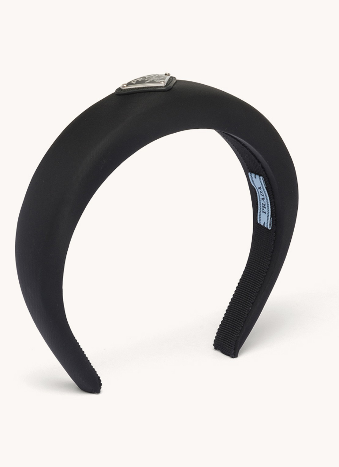 Prada Haarband met logo - voorkant zwart