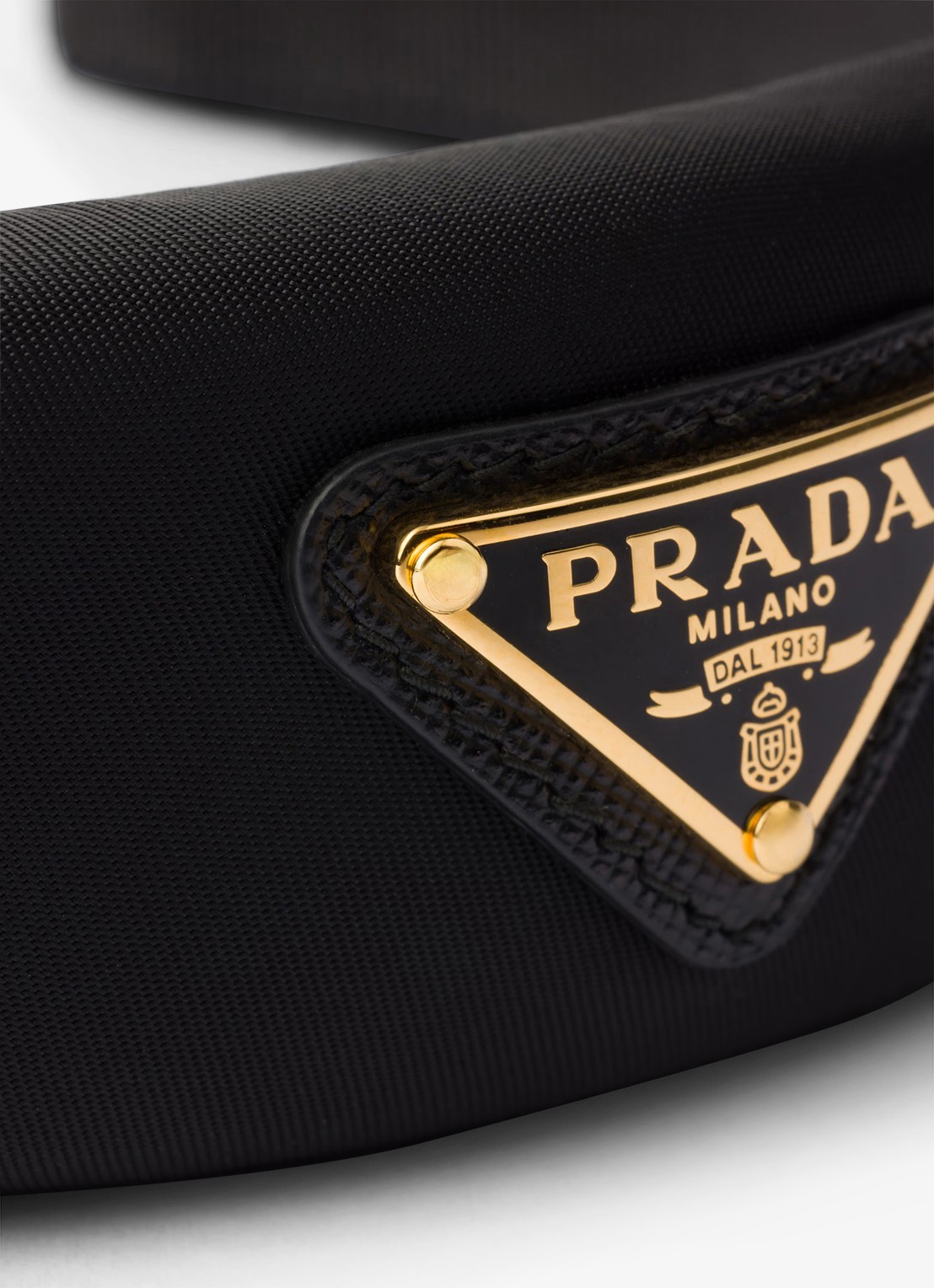Prada Haarband met logo - detail 2 zwart