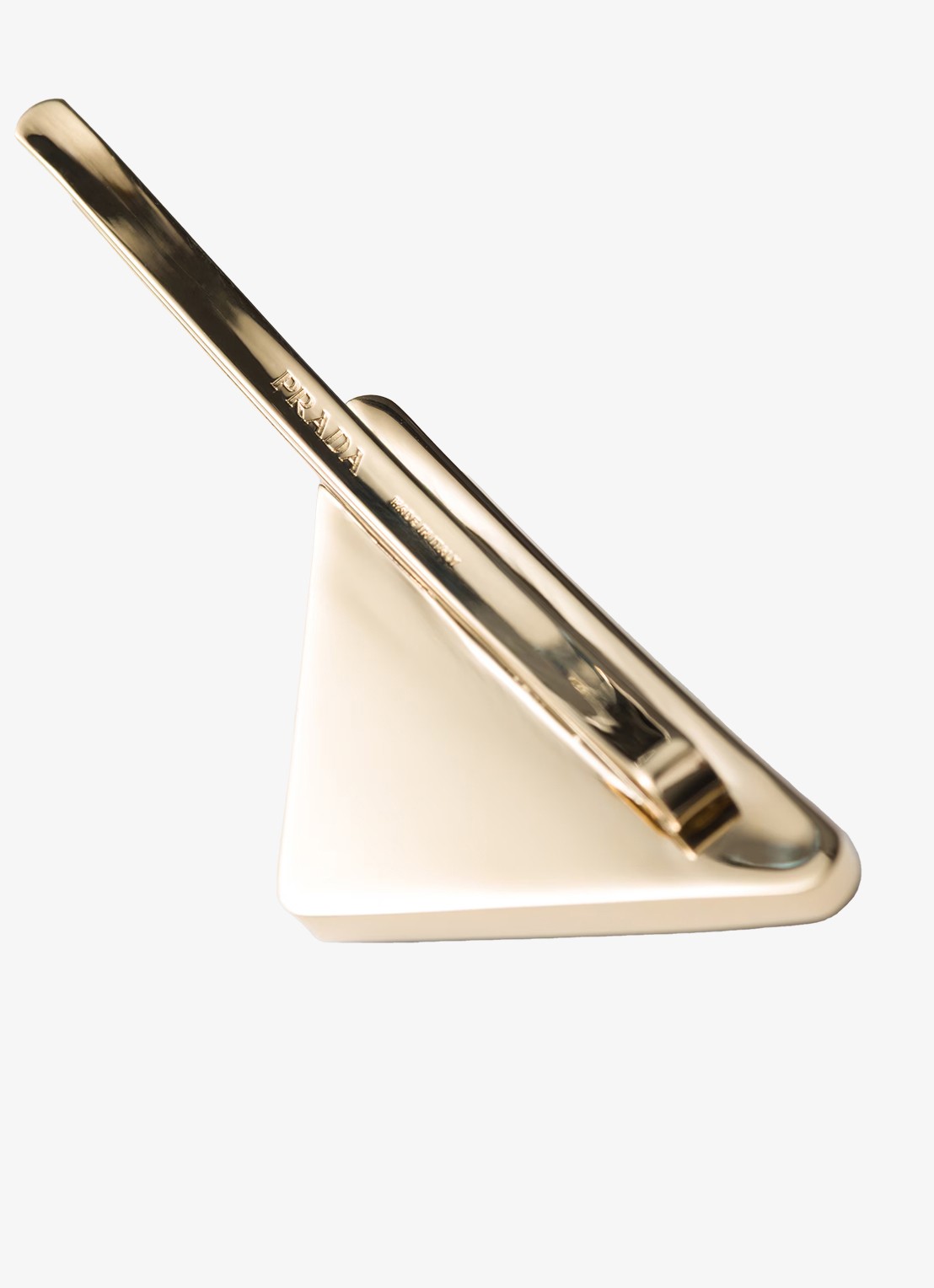 Prada Haarclip met logo - detail 2 bruin