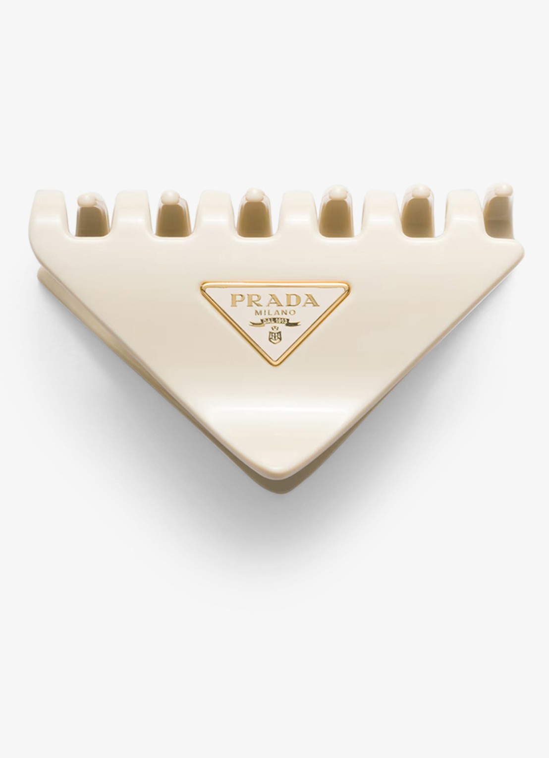 Prada Haarklem met logo - voorkant 2 gebroken wit