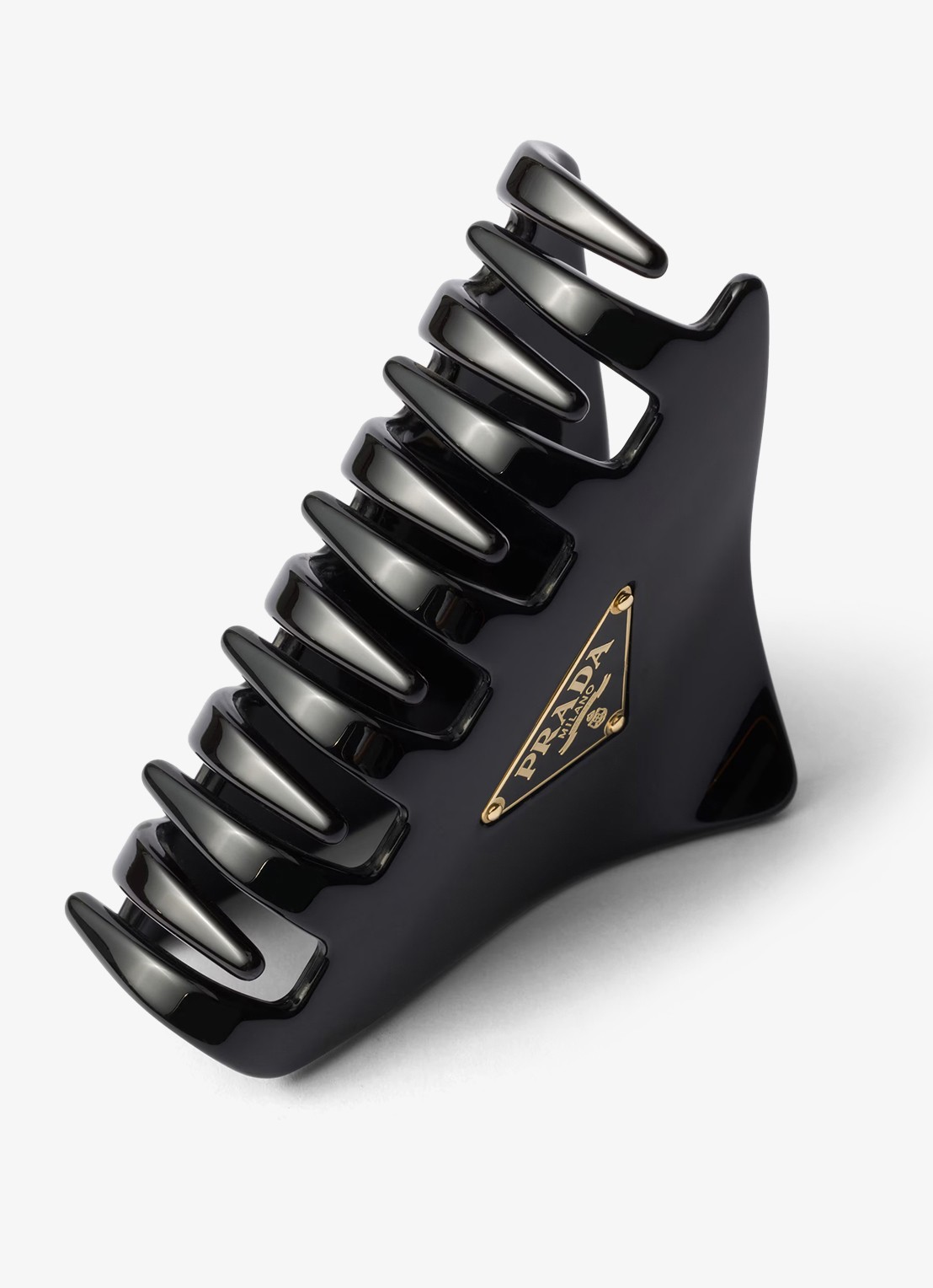 Prada Haarklem met logo - detail zwart