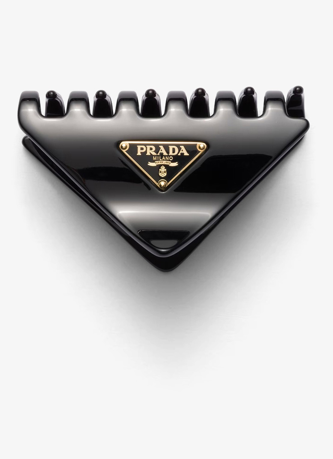 Prada Haarklem met logo - voorkant 2 zwart