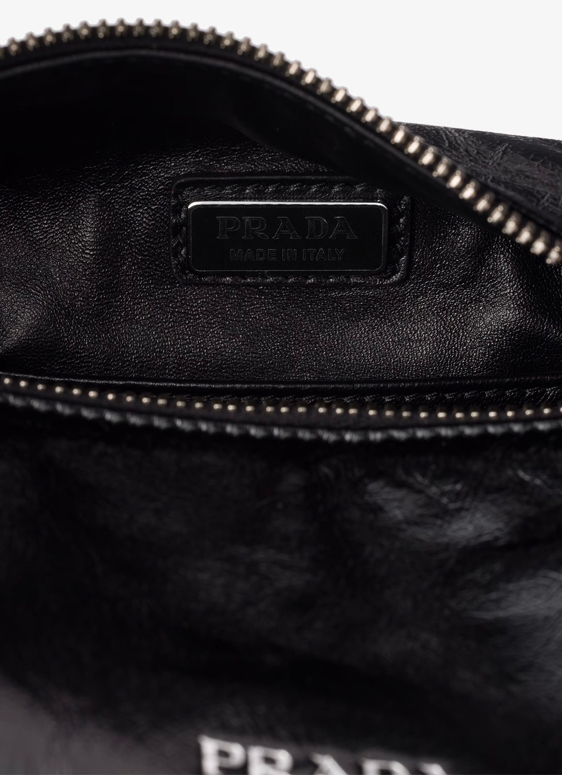 Prada Handtas van kalfsleer - detail 4 zwart