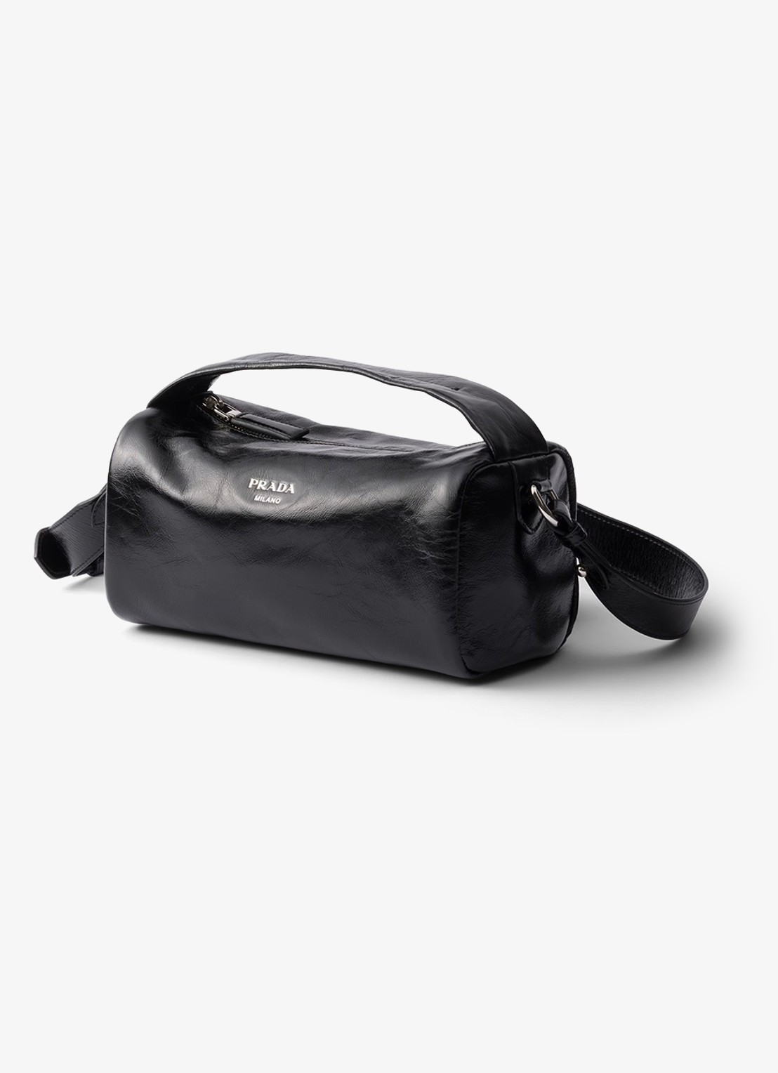 Prada Handtas van kalfsleer - voorkant 6 zwart