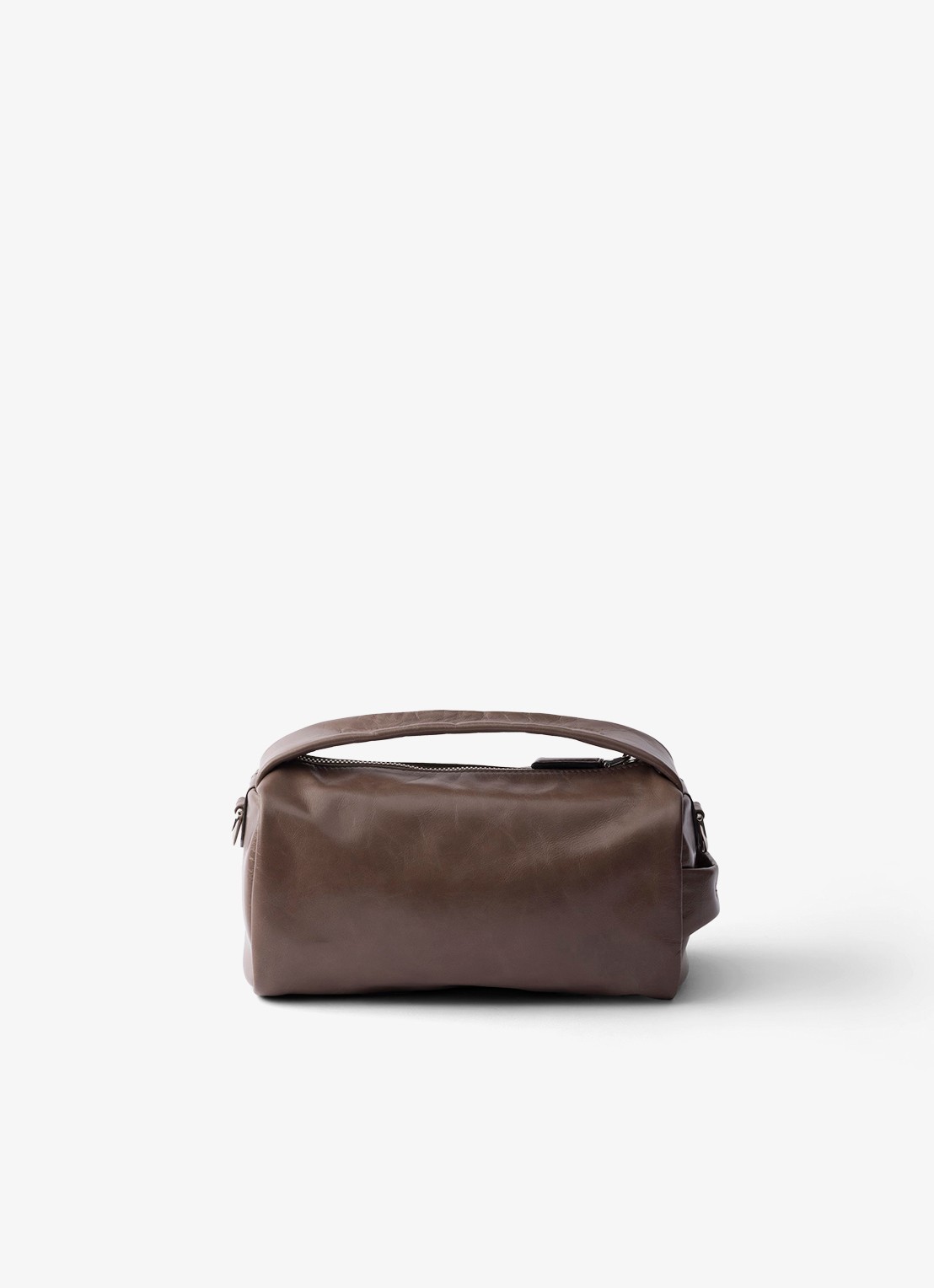 Prada Handtas van kalfsleer - achterkant taupe