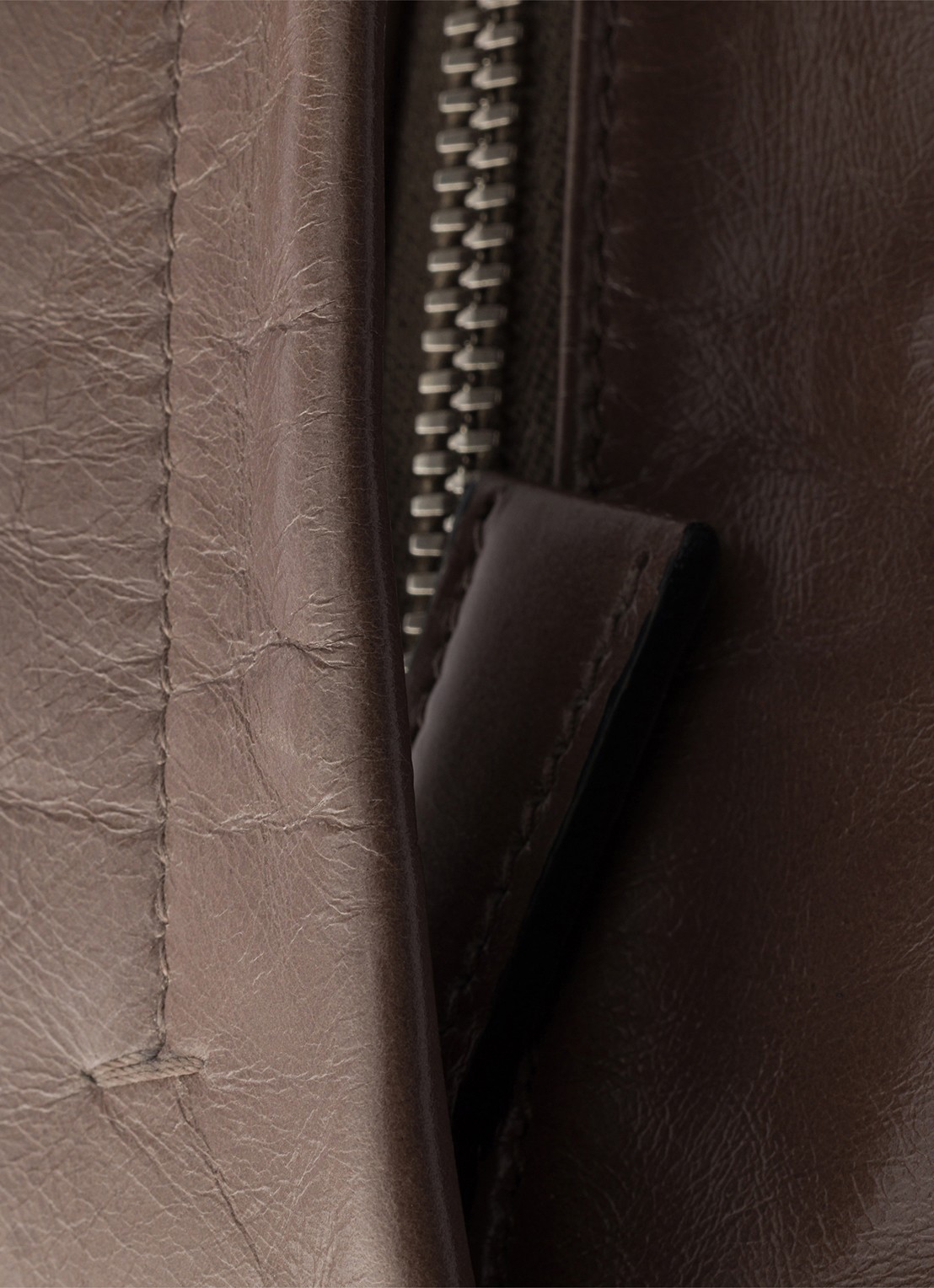 Prada Handtas van kalfsleer - detail 5 taupe