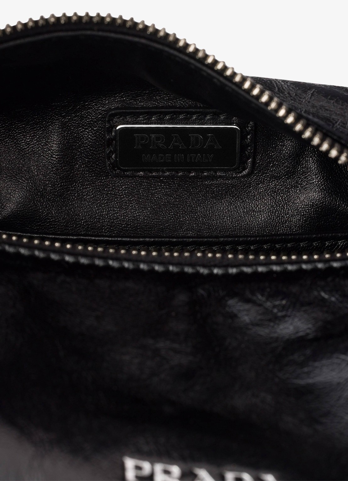 Prada Handtas van kalfsleer - detail 7 zwart
