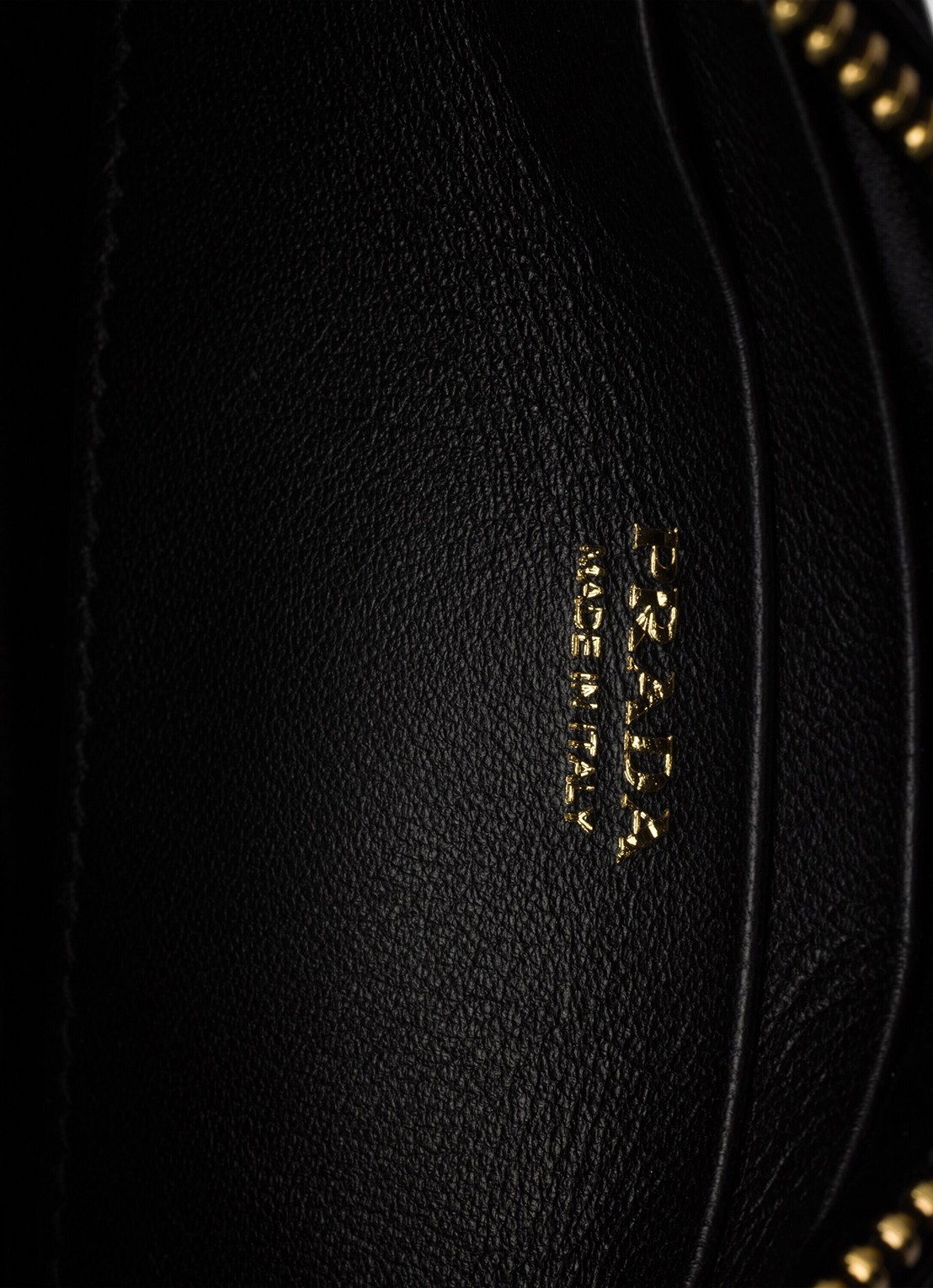 Prada Handtas van lamsleer - detail 3 zwart