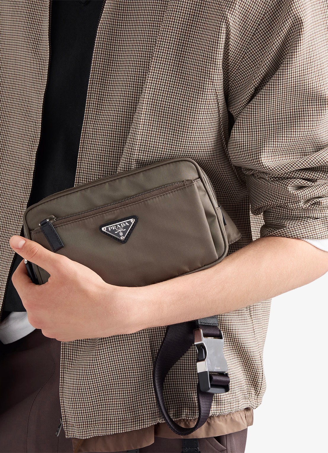 Prada Heuptas met leren details - detail 4 grijs