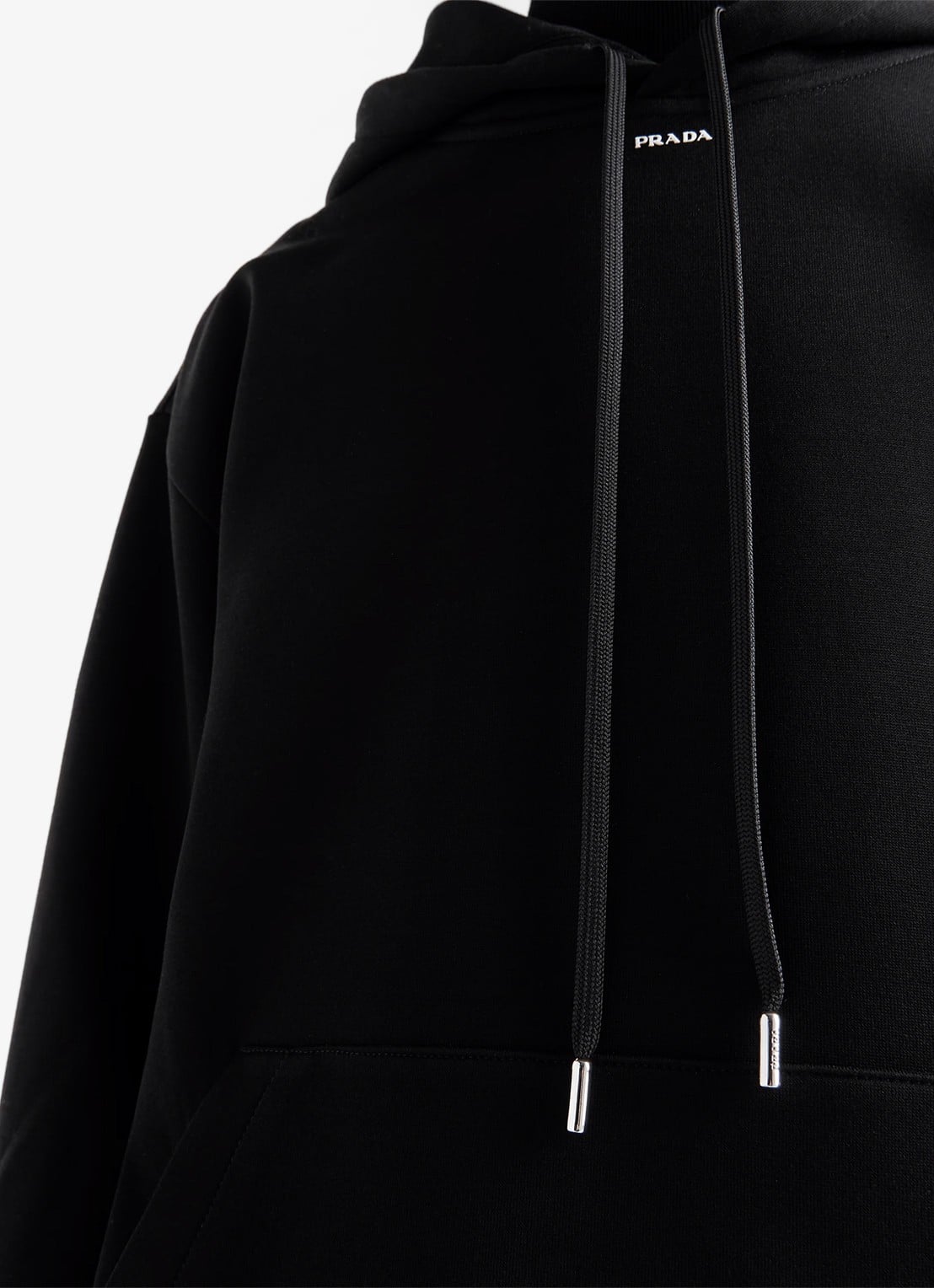 Prada Hoodie met logo - detail 2 zwart
