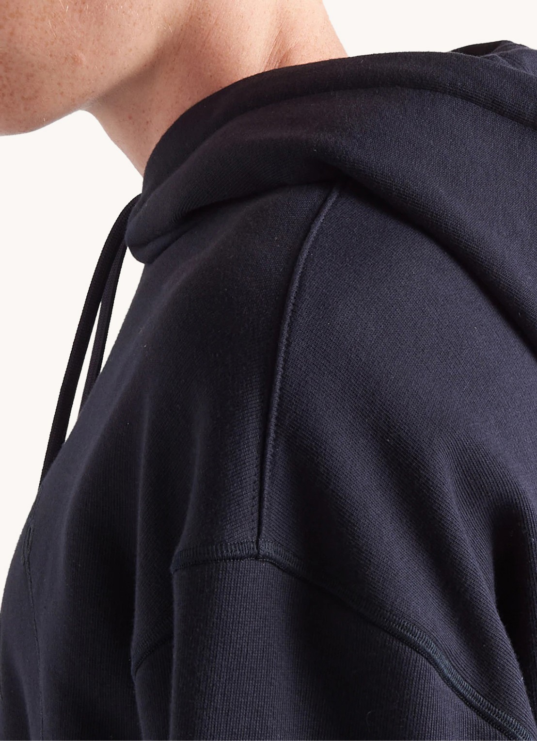 Prada Hoodie met logoborduring - detail 3 donkerblauw