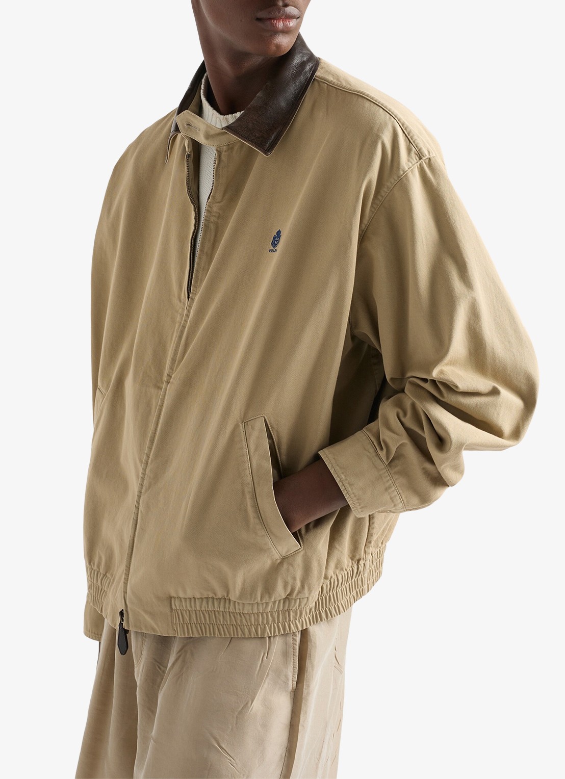 Prada Jack met details van leer - detail 4 donkerbeige