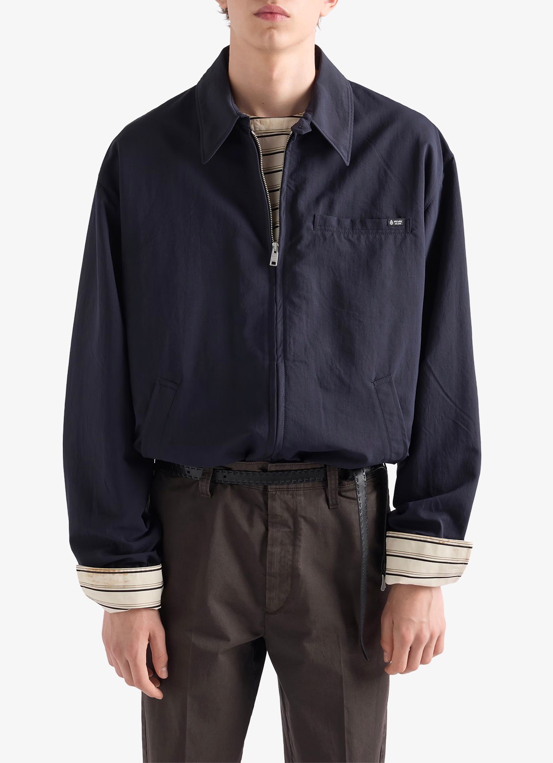 Prada Jack met logo en borstzak - detail 2 donkerblauw