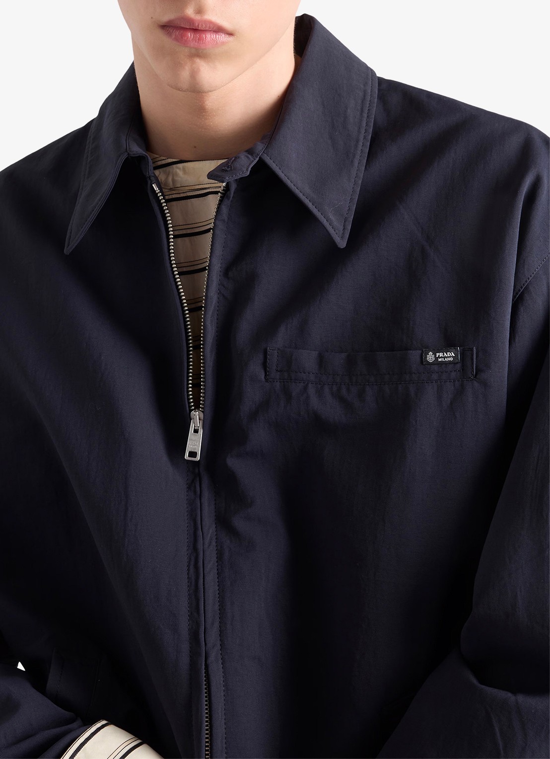 Prada Jack met logo en borstzak - detail 3 donkerblauw