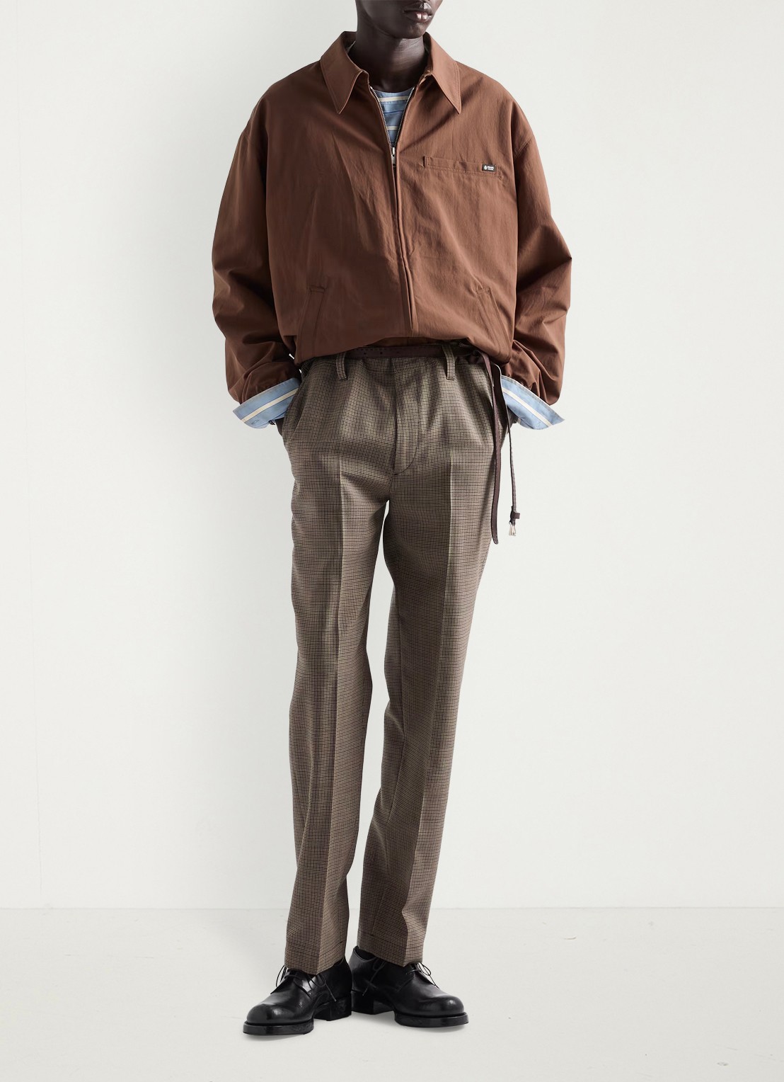 Prada Jack met logo en borstzak - voorkant 5 bruin