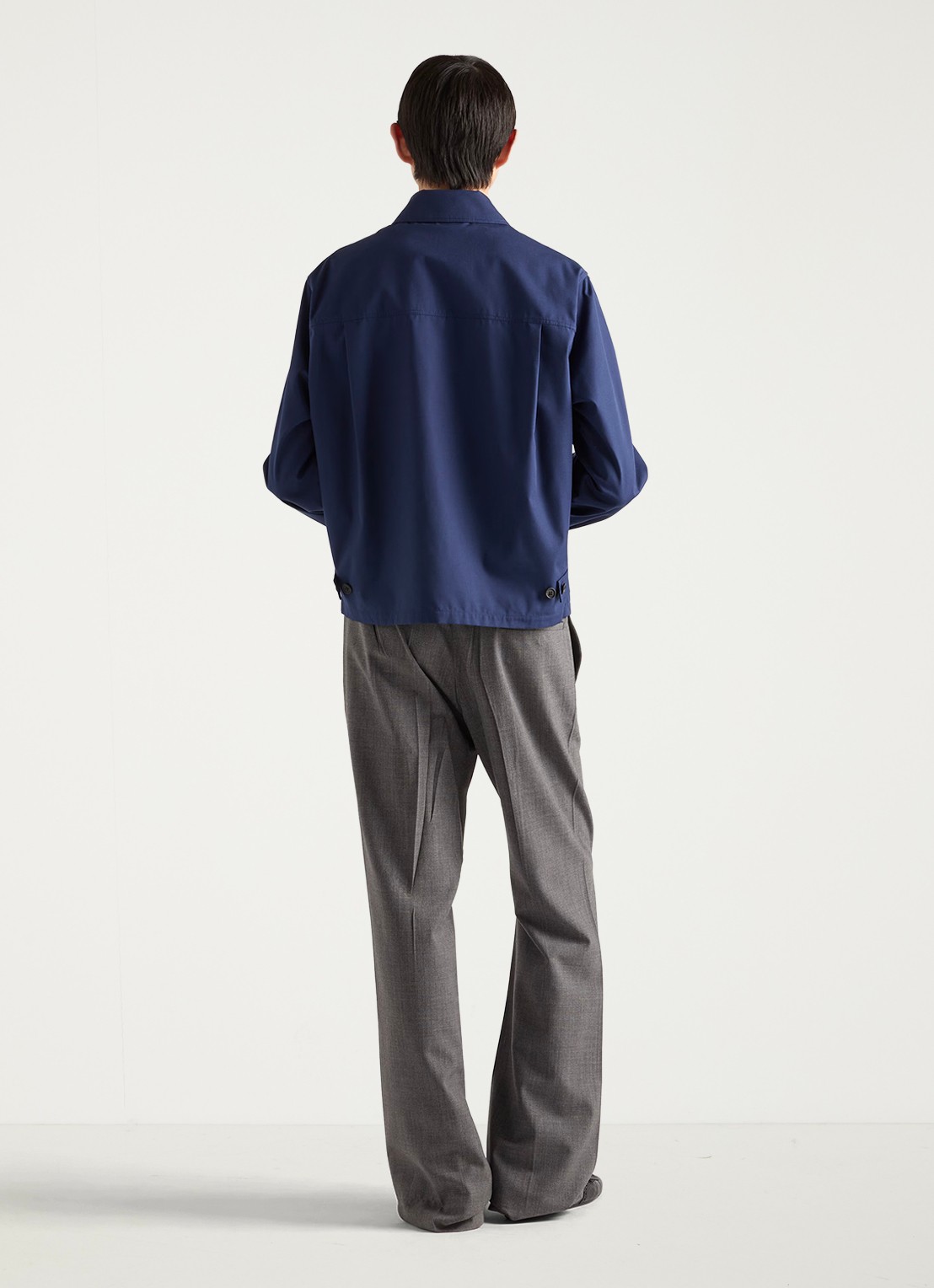 Prada Jack met logo en steekzakken - achterkant donkerblauw