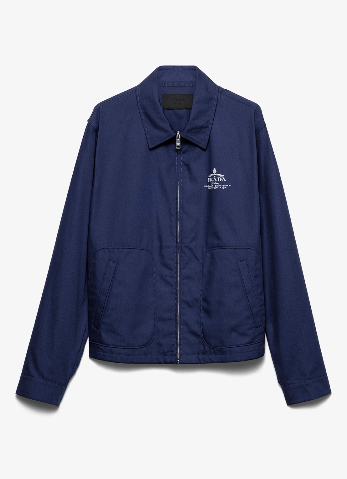 Prada Jack met logo en steekzakken - voorkant 2 donkerblauw