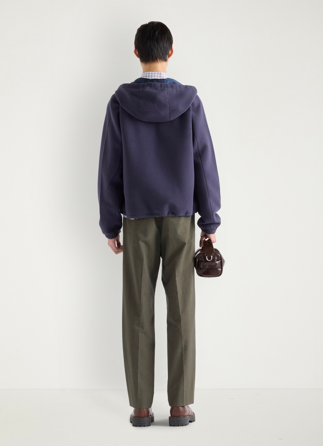 Prada Jack met steekzakken en capuchon - achterkant 5 donkerblauw