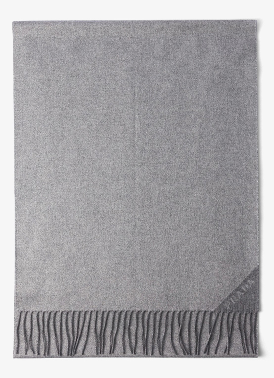 Prada Jacquard Evening sjaal in zijdeblend met lurex 190 x 45 cm - voorkant grijs