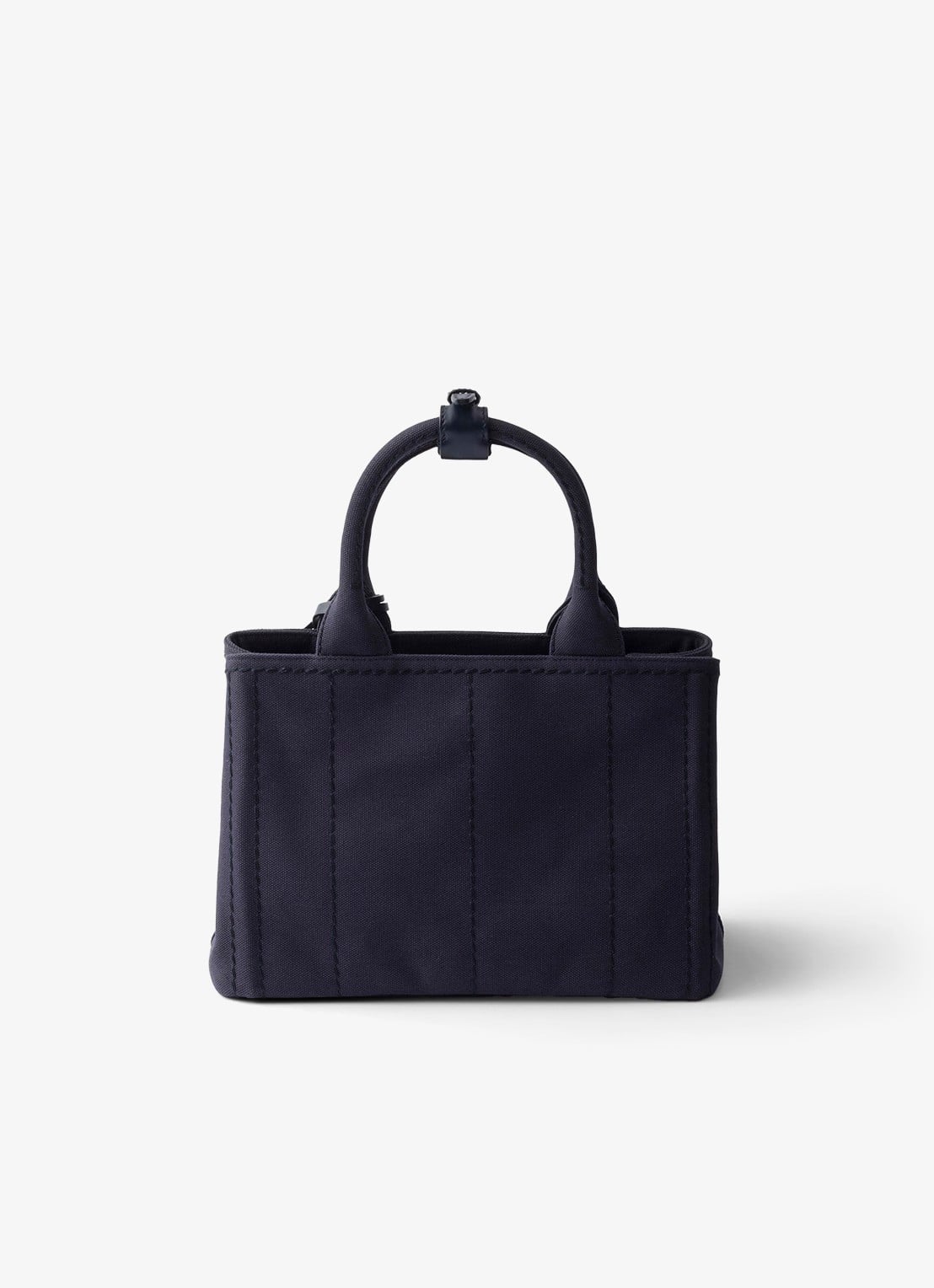 Prada Jardinière Small handtas met leren details en logo - achterkant 6 donkerblauw