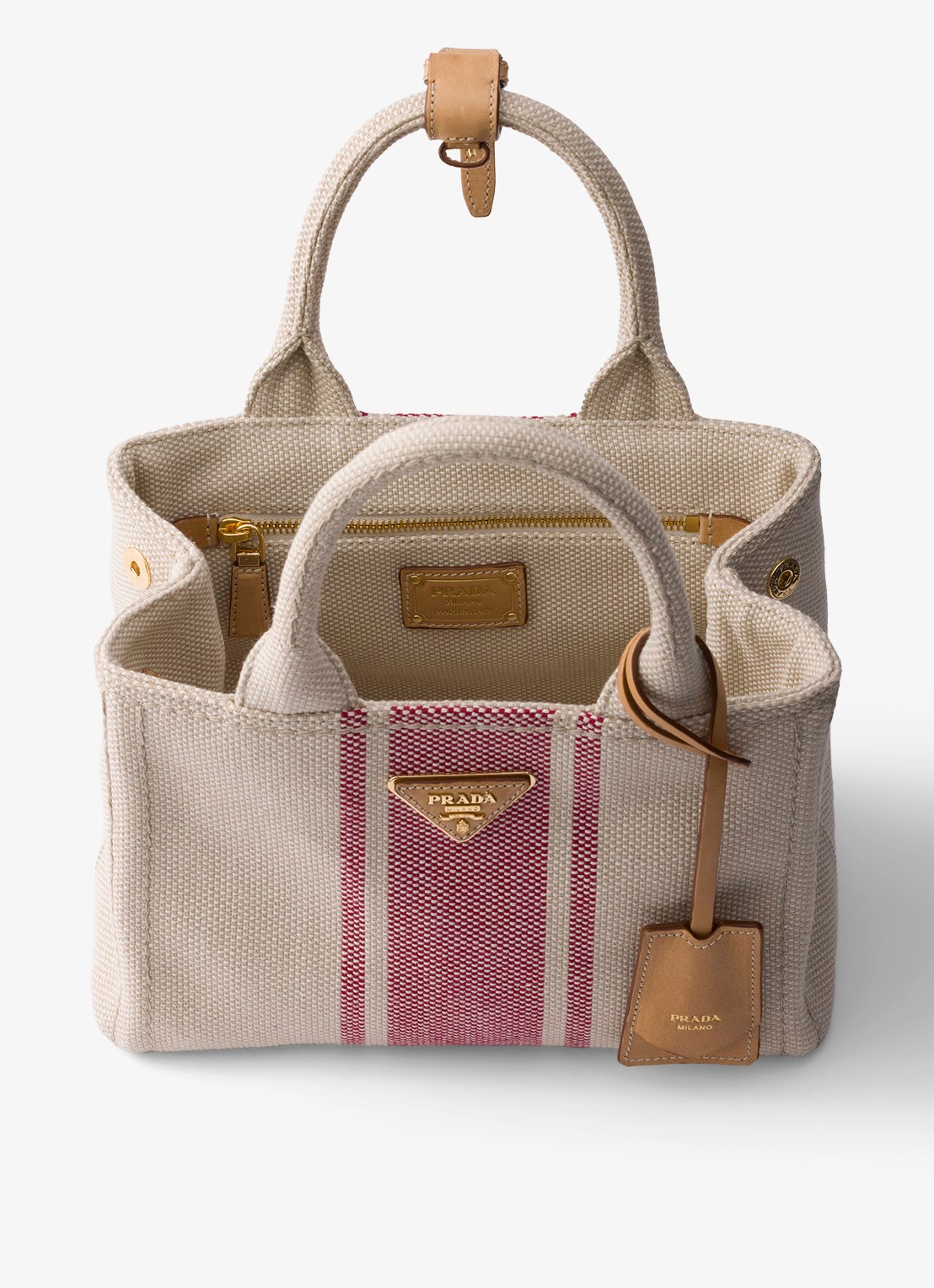 Prada Jardinière Small handtas met leren details - detail 4 rood
