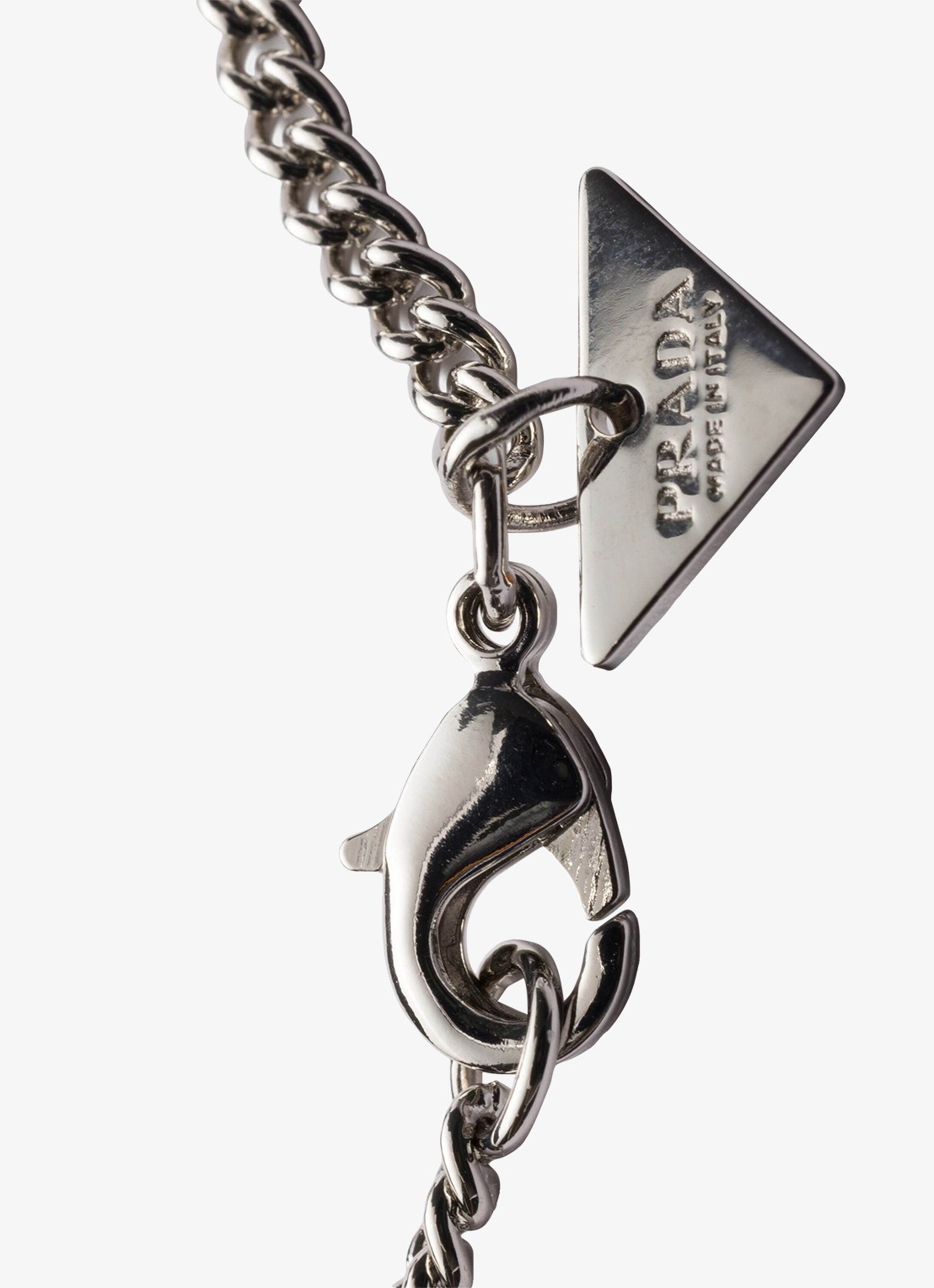 Prada Ketting met logo - detail 2 zilver