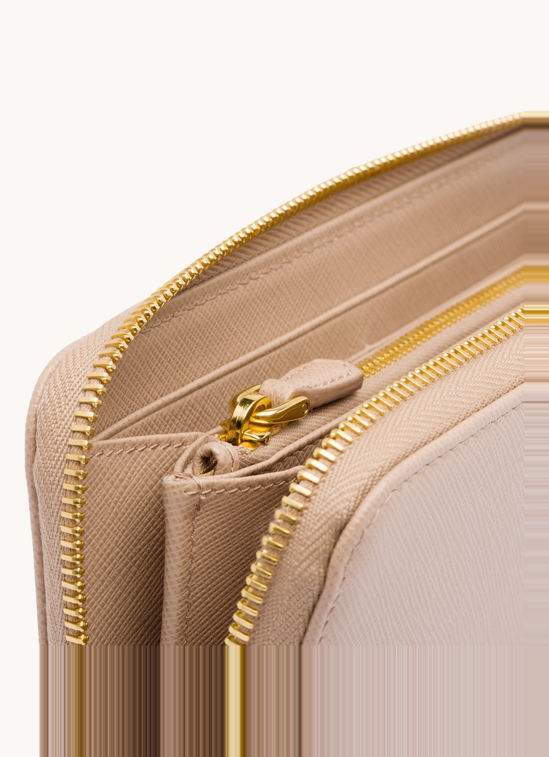 Prada Large portemonnee van kalfsleer - detail 5 lichtroze