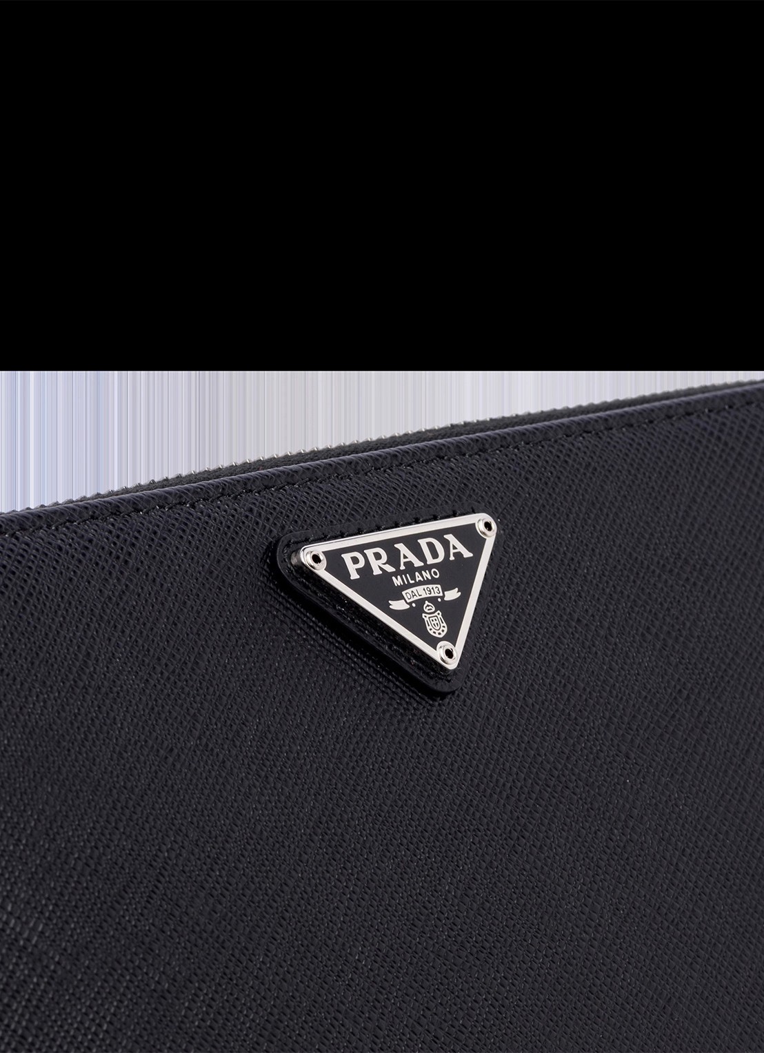 Prada Large portemonnee van kalfsleer - detail 5 diepzwart
