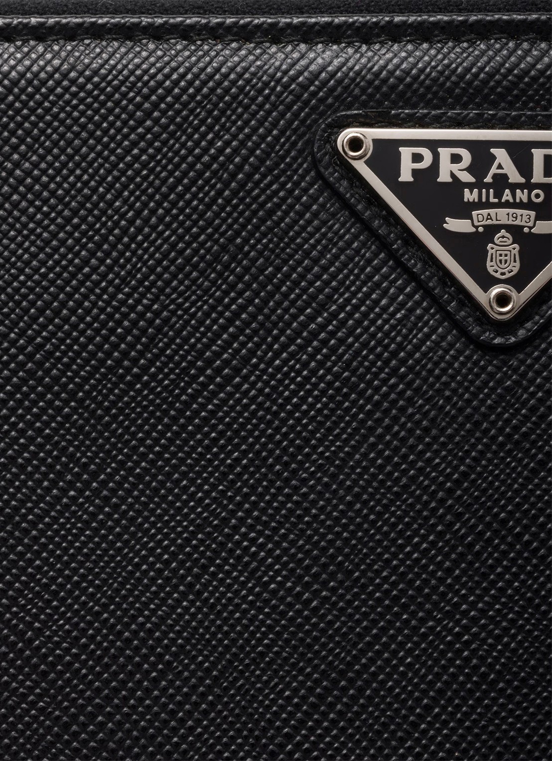 Prada Large portemonnee van kalfsleer - detail 6 diepzwart