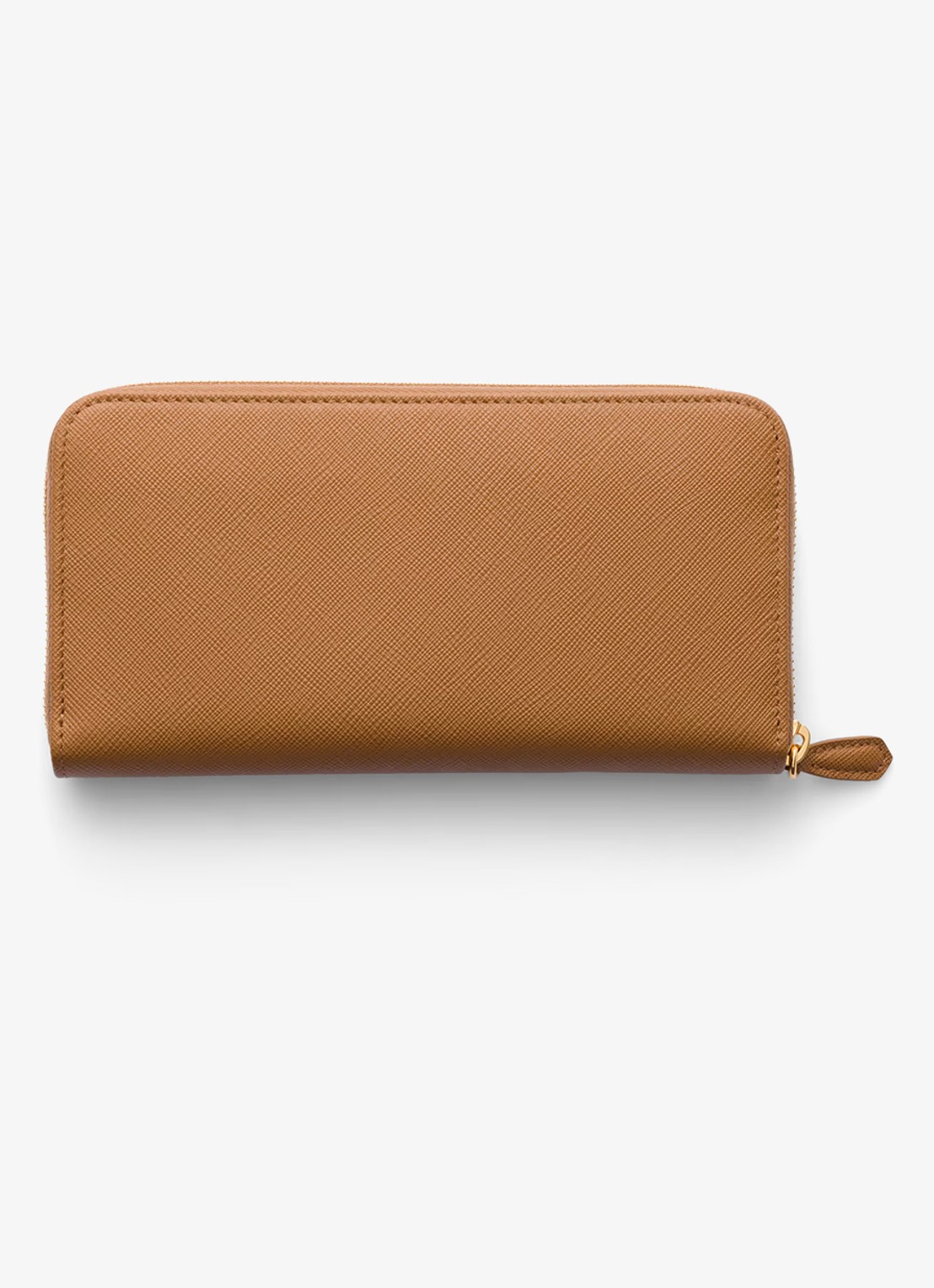 Prada Large portemonnee van kalfsleer - achterkant camel
