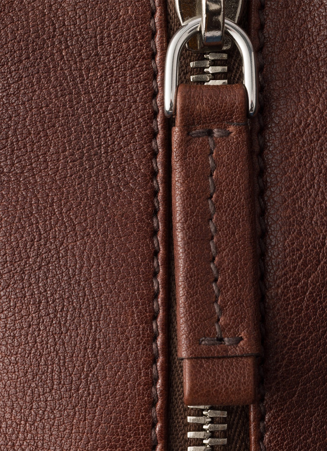 Prada Large schoudertas van leer - detail 7 donkerbruin