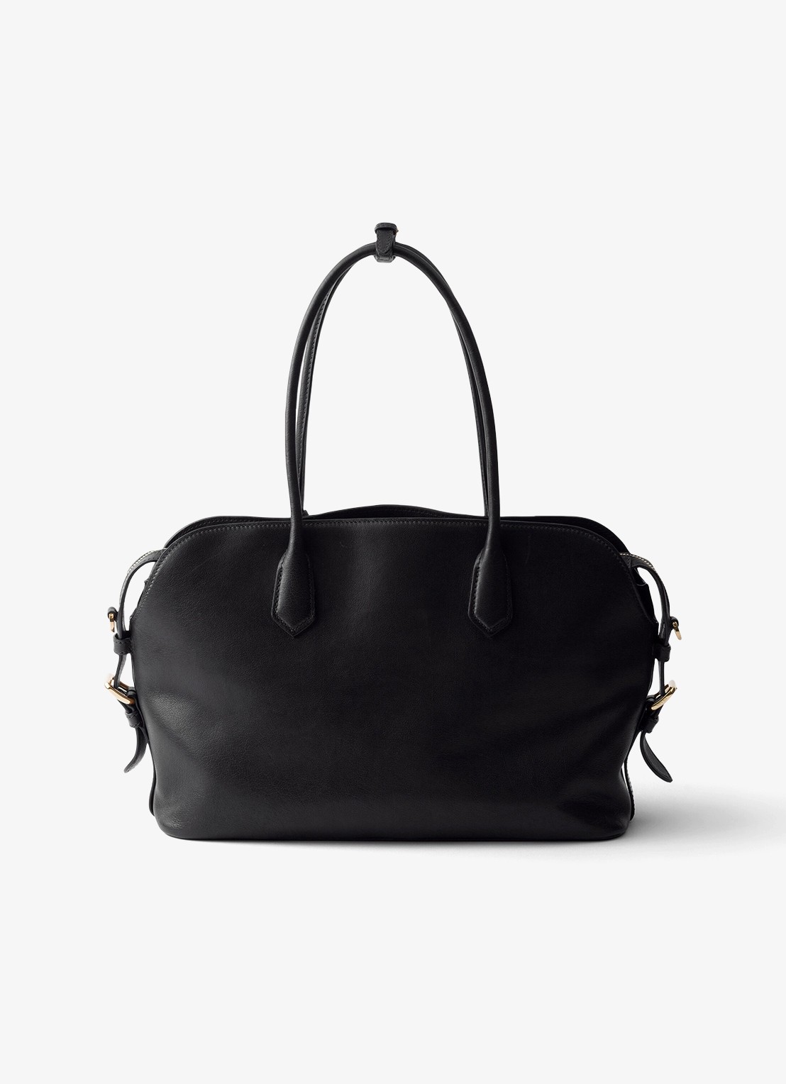 Prada Large schoudertas van leer - achterkant 3 zwart